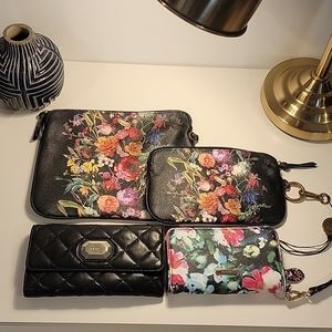 Lot of 4 items, 2 wallets and 2 cosmetic bags